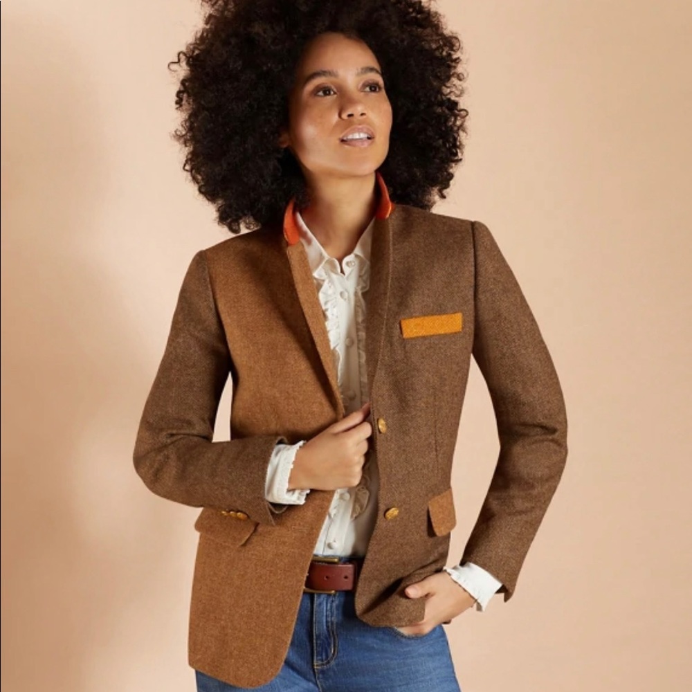 *ISO* Brooks Brothers Patchwork Wool Twill Jacket